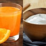 nước ép cam và sữa chua